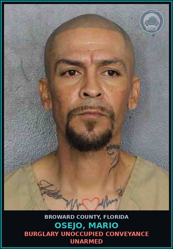 Booking mugshot of OSEJO, MARIO in Broward County