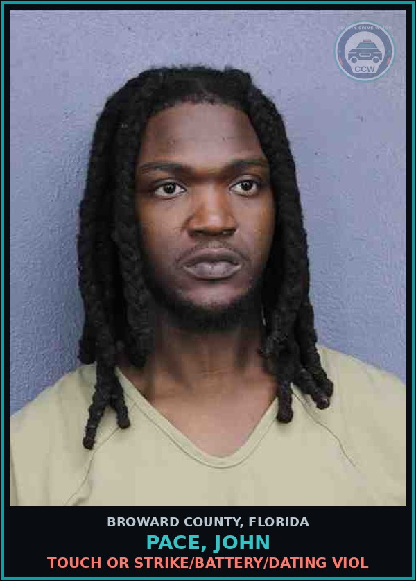 Booking mugshot of PACE, JOHN in Broward County