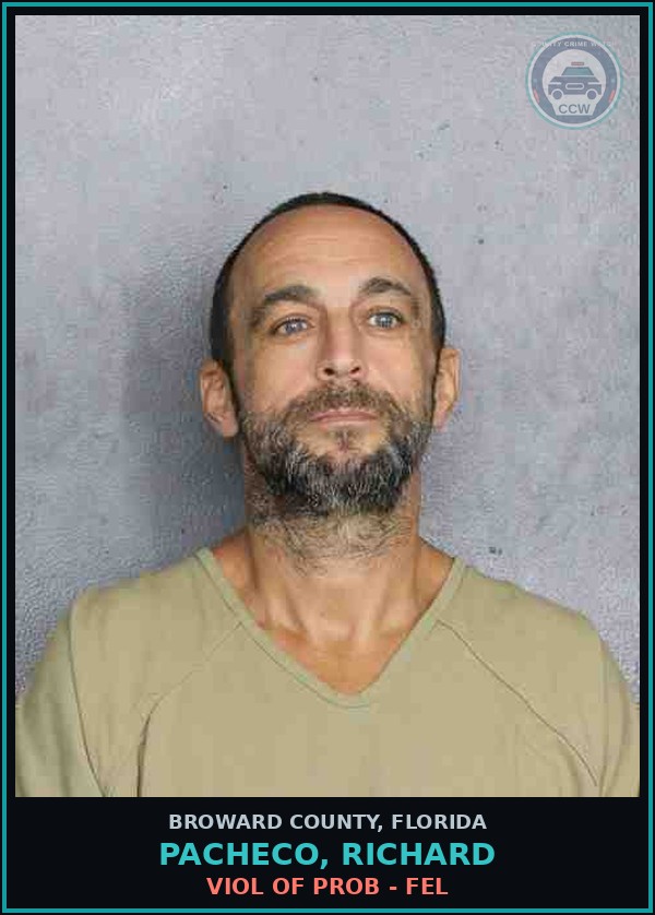 Booking mugshot of PACHECO, RICHARD in Broward County