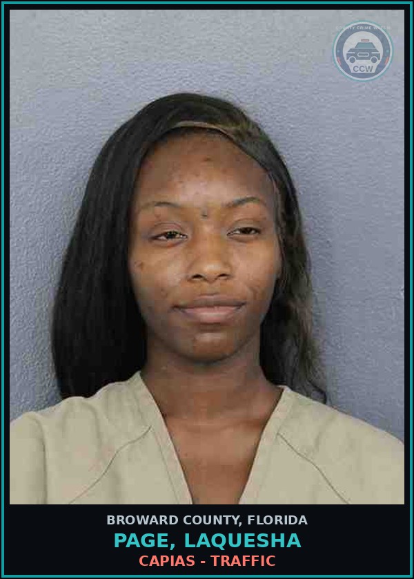 Booking mugshot of PAGE, LAQUESHA in Broward County