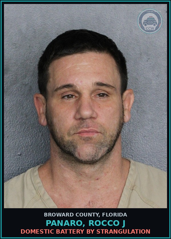 Booking mugshot of PANARO, ROCCO J in Broward County