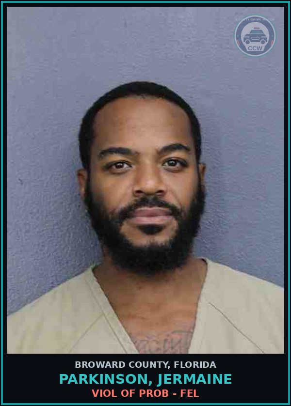 Booking mugshot of PARKINSON, JERMAINE in Broward County