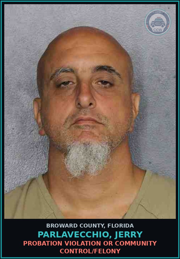Booking mugshot of PARLAVECCHIO, JERRY in Broward County