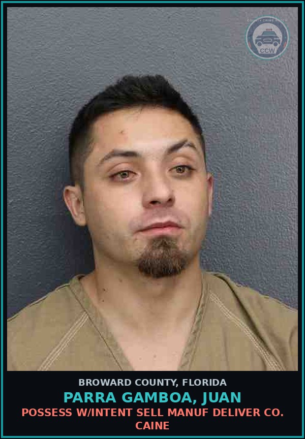 Booking mugshot of PARRA GAMBOA, JUAN in Broward County
