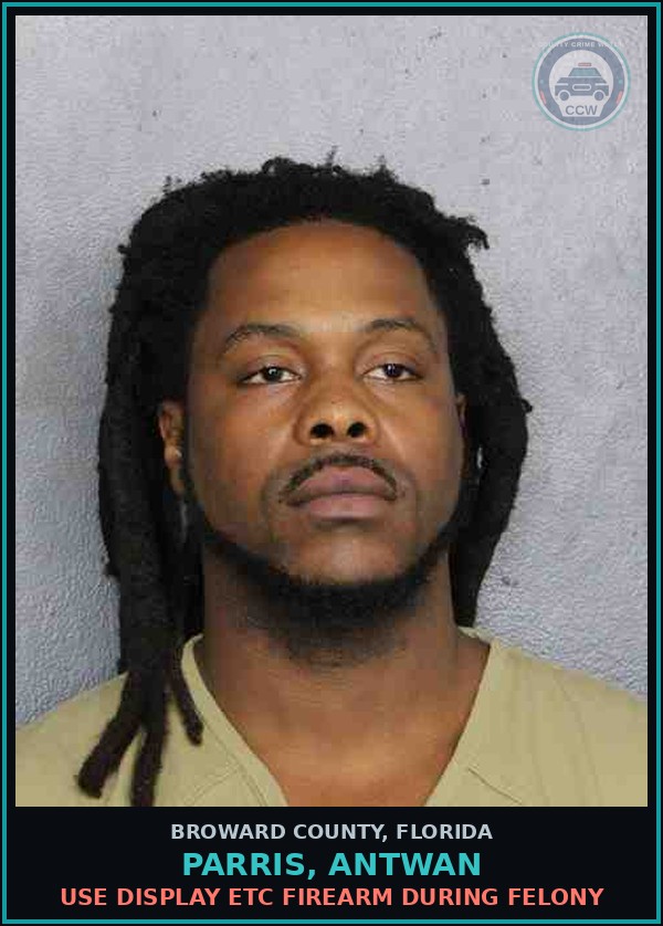 Booking mugshot of PARRIS, ANTWAN in Broward County