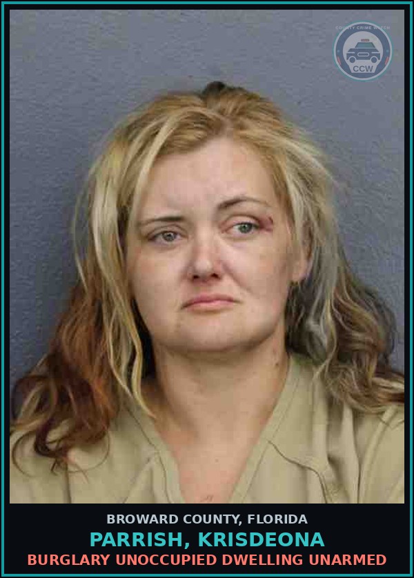 Booking mugshot of PARRISH, KRISDEONA in Broward County