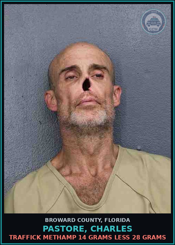 Booking mugshot of PASTORE, CHARLES in Broward County