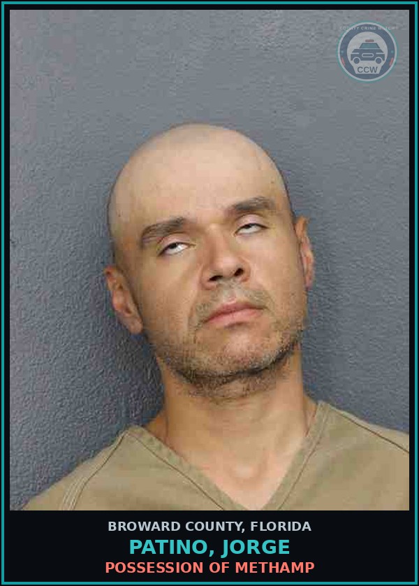 Booking mugshot of PATINO, JORGE in Broward County