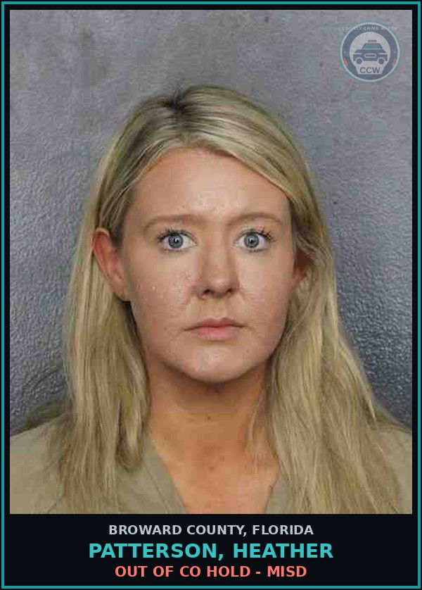 Booking mugshot of PATTERSON, HEATHER in Broward County