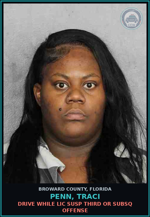 Booking mugshot of PENN, TRACI in Broward County