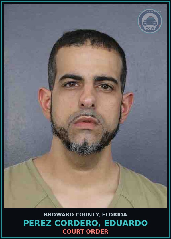 Booking mugshot of PEREZ CORDERO, EDUARDO in Broward County