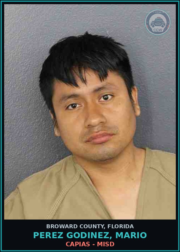 Booking mugshot of PEREZ GODINEZ, MARIO in Broward County