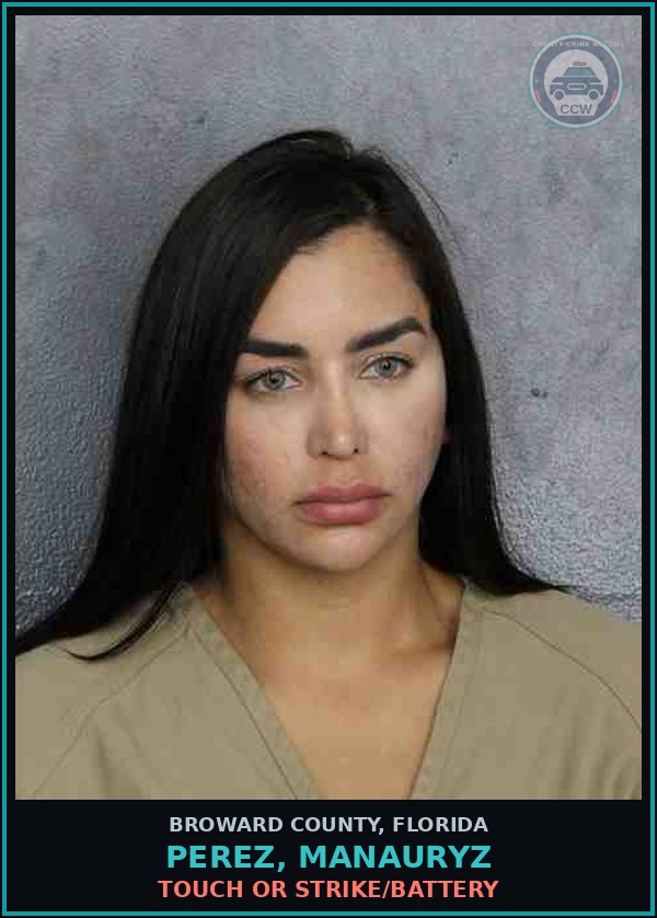 Booking mugshot of PEREZ, MANAURYZ in Broward County
