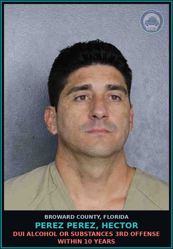 Booking mugshot of PEREZ PEREZ, HECTOR in Broward County