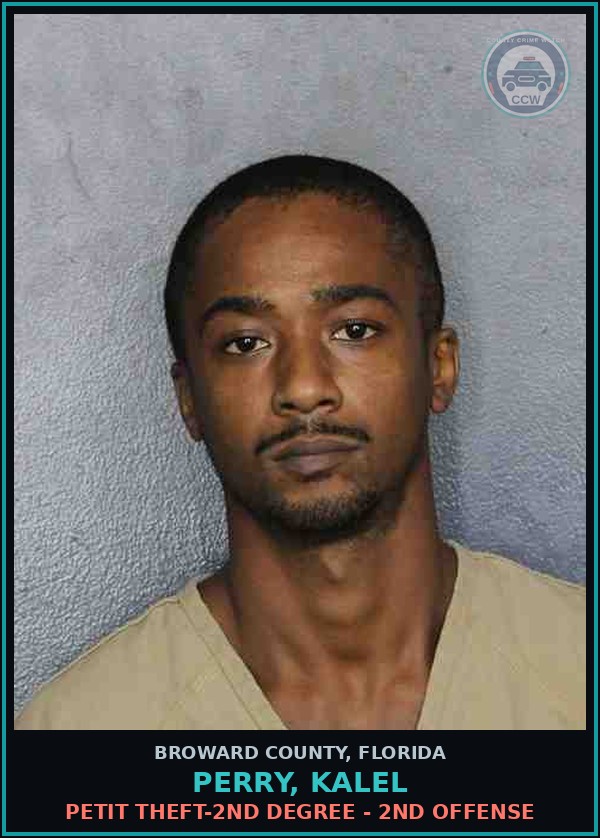Booking mugshot of PERRY, KALEL in Broward County