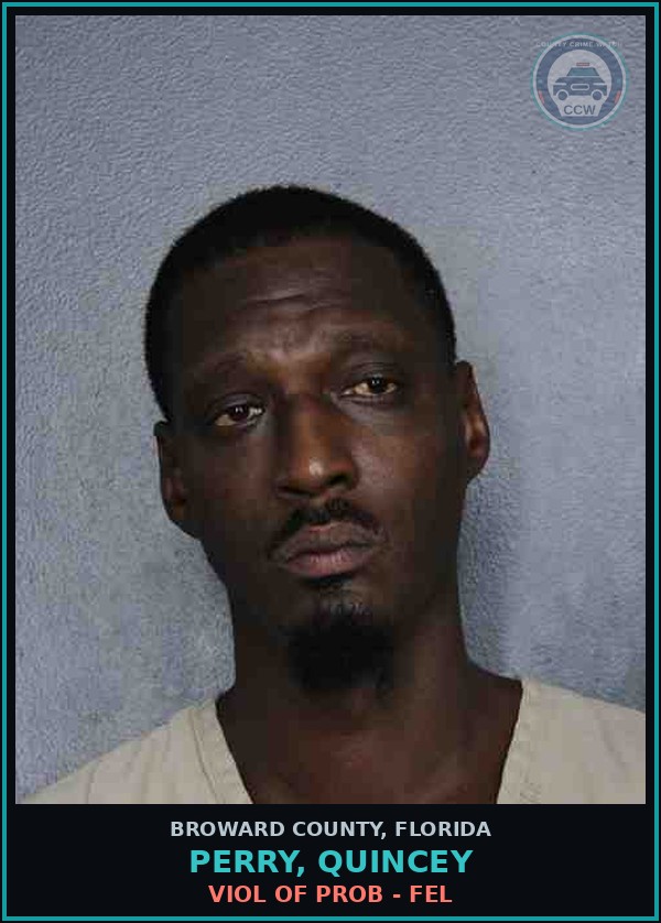 Booking mugshot of PERRY, QUINCEY in Broward County