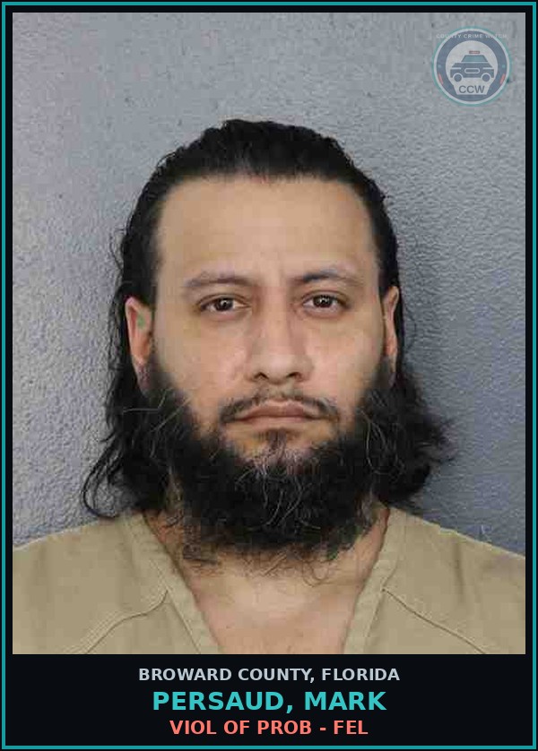 Booking mugshot of PERSAUD, MARK in Broward County