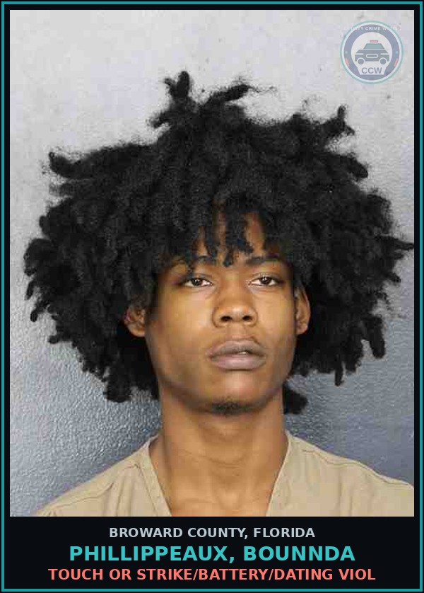 Booking mugshot of PHILLIPPEAUX, BOUNNDA in Broward County