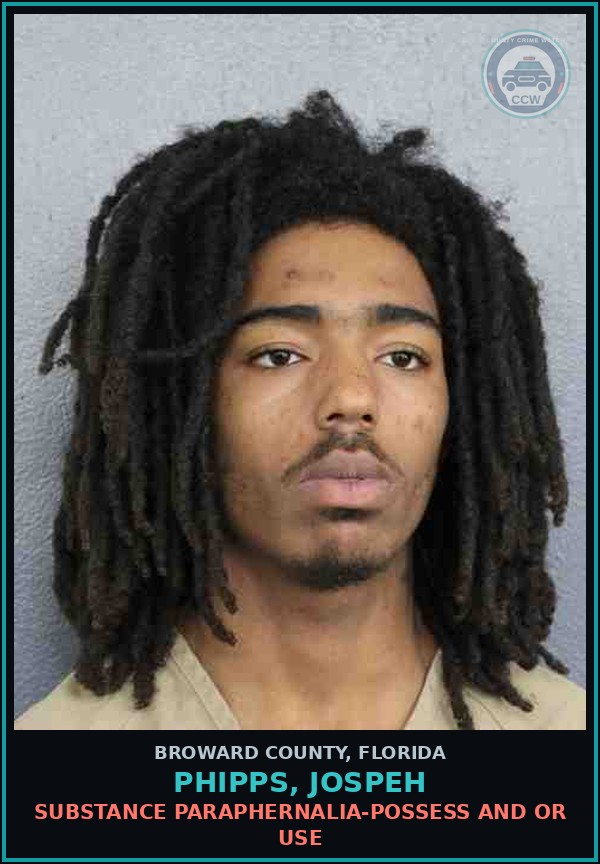 Booking mugshot of PHIPPS, JOSPEH in Broward County