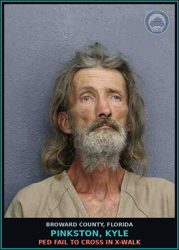 Booking mugshot of PINKSTON, KYLE in Broward County