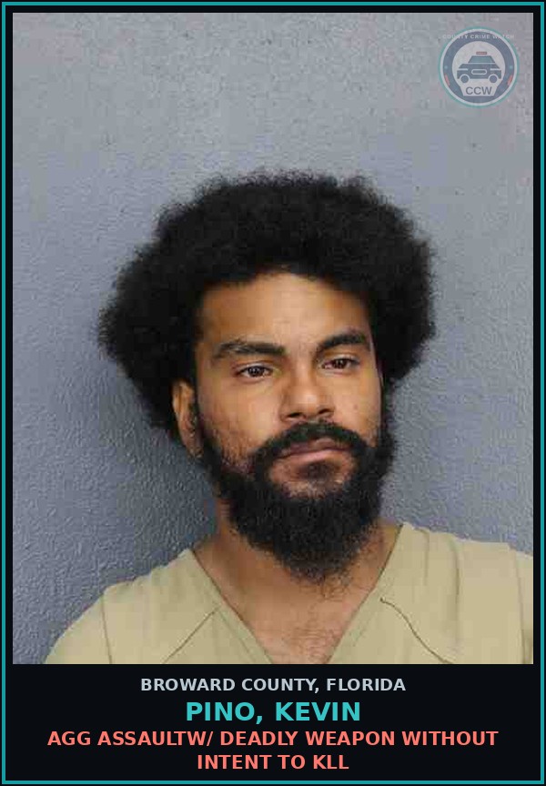 Booking mugshot of PINO, KEVIN in Broward County