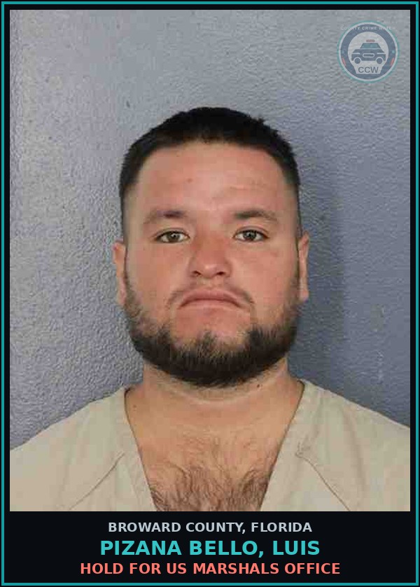 Booking mugshot of PIZANA BELLO, LUIS in Broward County