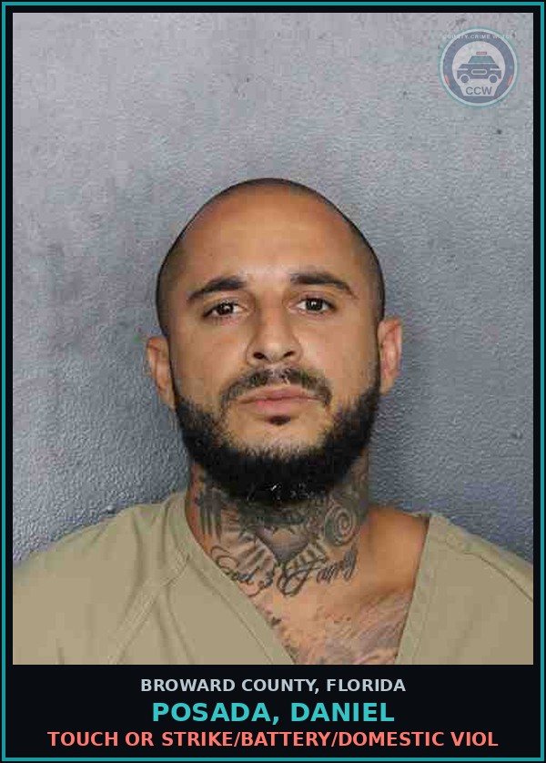 Booking mugshot of POSADA, DANIEL in Broward County
