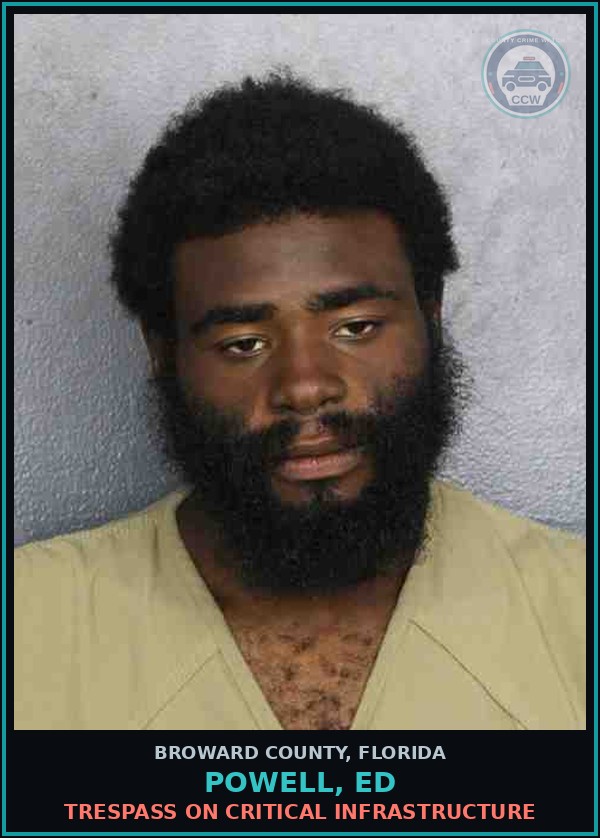 Booking mugshot of POWELL, ED in Broward County