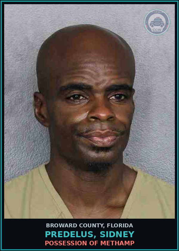 Booking mugshot of PREDELUS, SIDNEY in Broward County