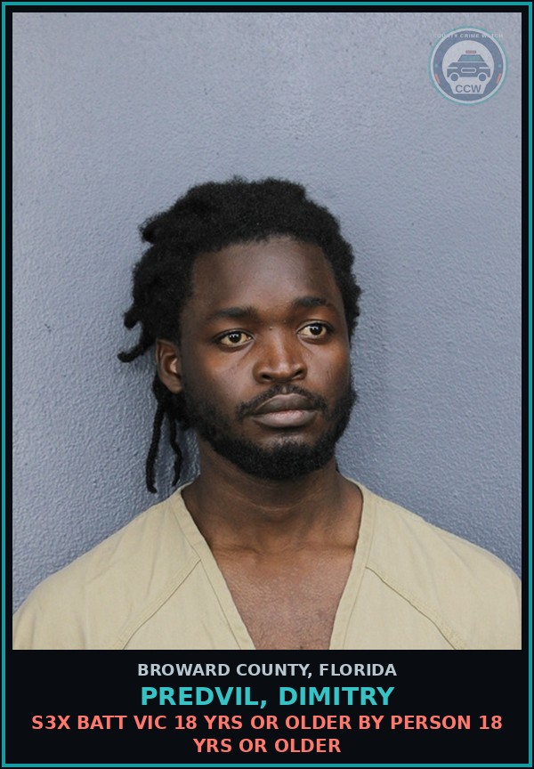 Booking mugshot of PREDVIL, DIMITRY in Broward County