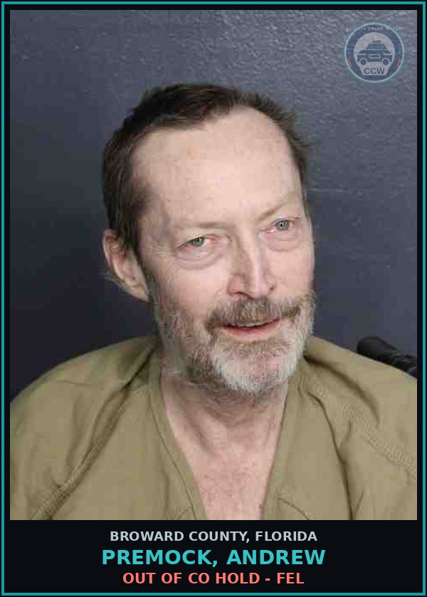 Booking mugshot of PREMOCK, ANDREW in Broward County