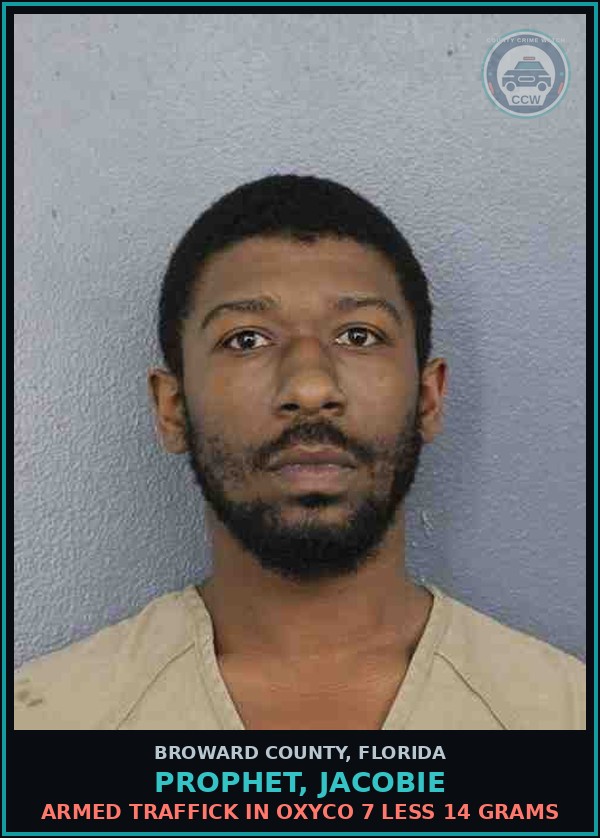 Booking mugshot of PROPHET, JACOBIE in Broward County