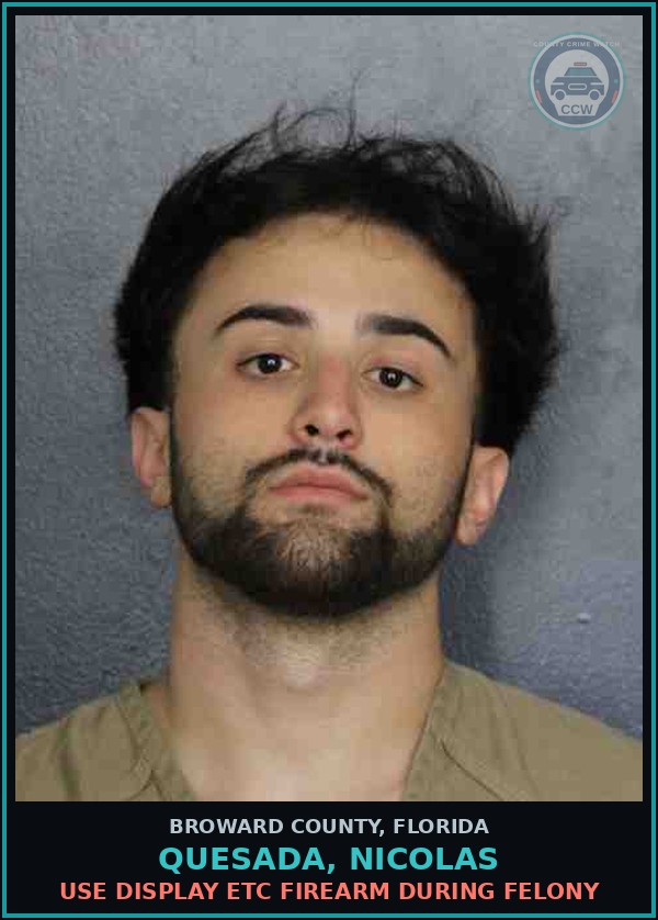 Booking mugshot of QUESADA, NICOLAS in Broward County