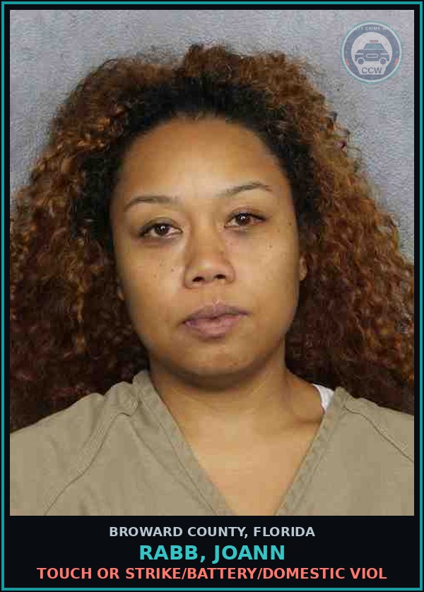 Booking mugshot of RABB, JOANN in Broward County