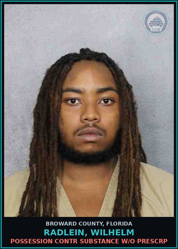 Booking mugshot of RADLEIN, WILHELM in Broward County