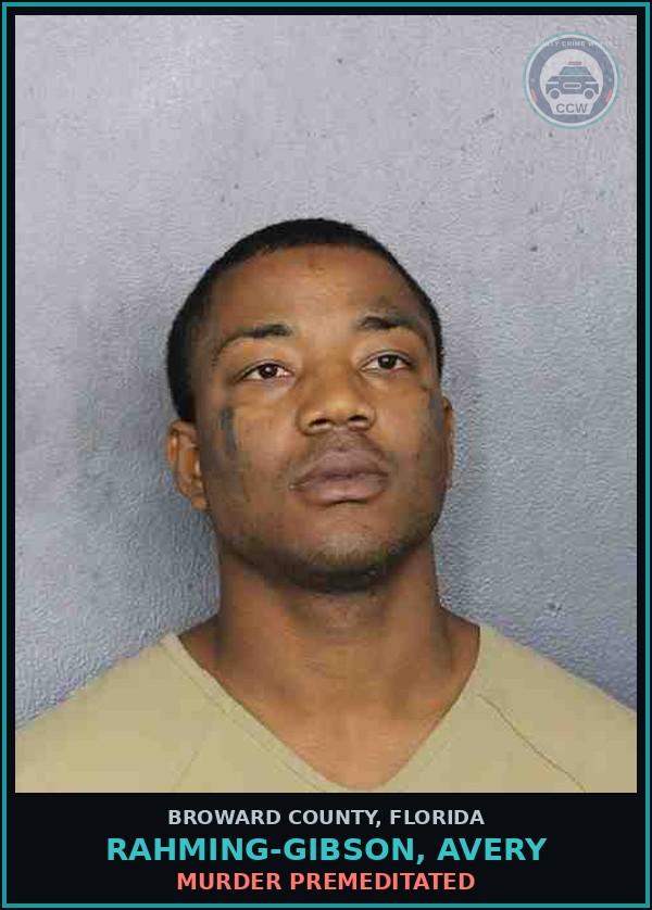 Booking mugshot of RAHMING-GIBSON, AVERY in Broward County