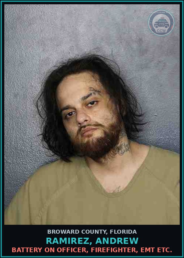 Booking mugshot of RAMIREZ, ANDREW in Broward County
