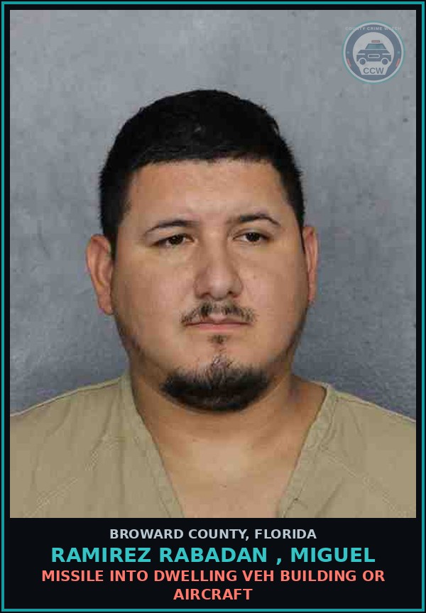 Booking mugshot of RAMIREZ RABADAN , MIGUEL in Broward County