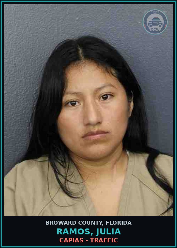 Booking mugshot of RAMOS, JULIA in Broward County