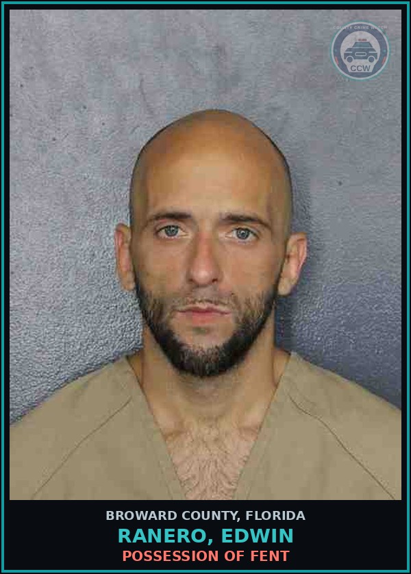 Booking mugshot of RANERO, EDWIN in Broward County