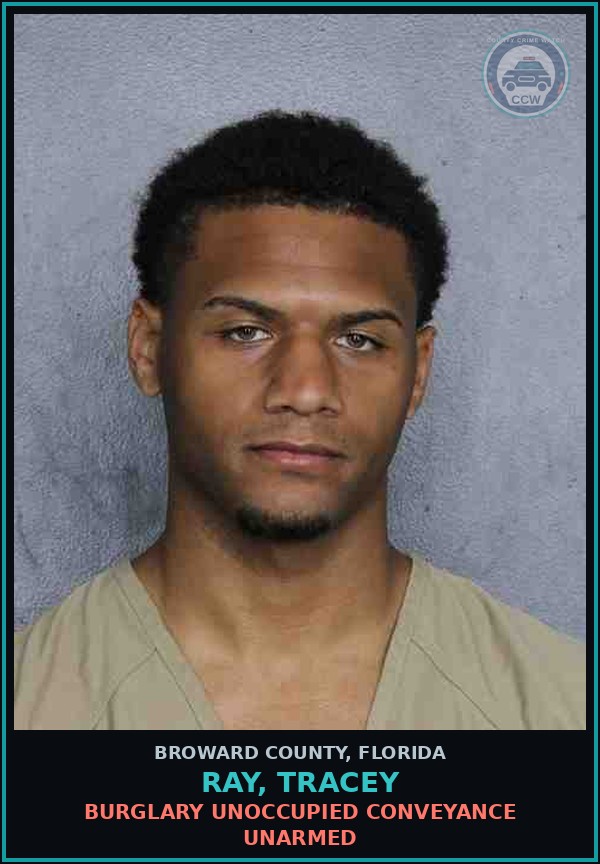 Booking mugshot of RAY, TRACEY in Broward County