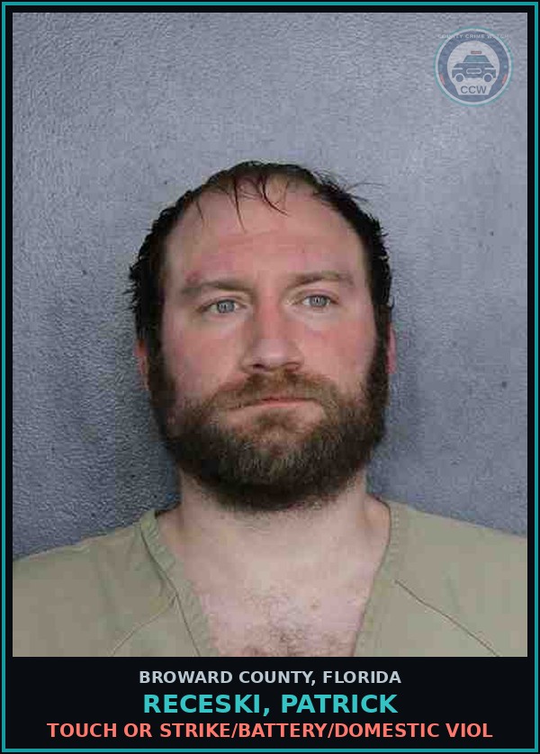 Booking mugshot of RECESKI, PATRICK in Broward County
