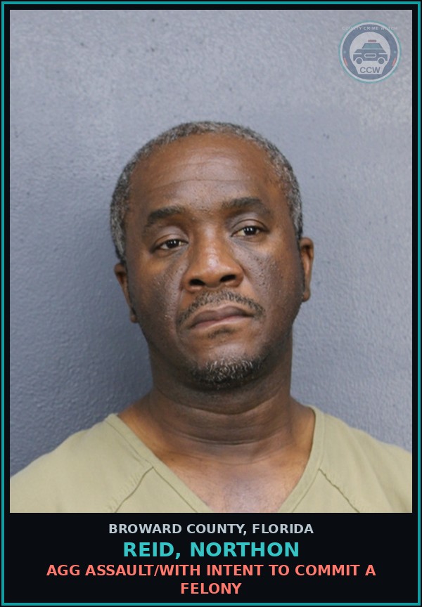 Booking mugshot of REID, NORTHON in Broward County