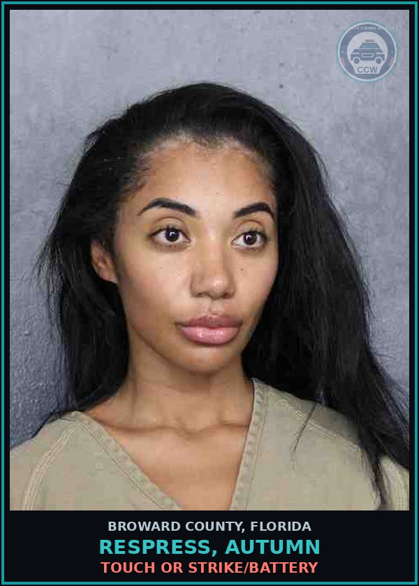 Booking mugshot of RESPRESS, AUTUMN in Broward County