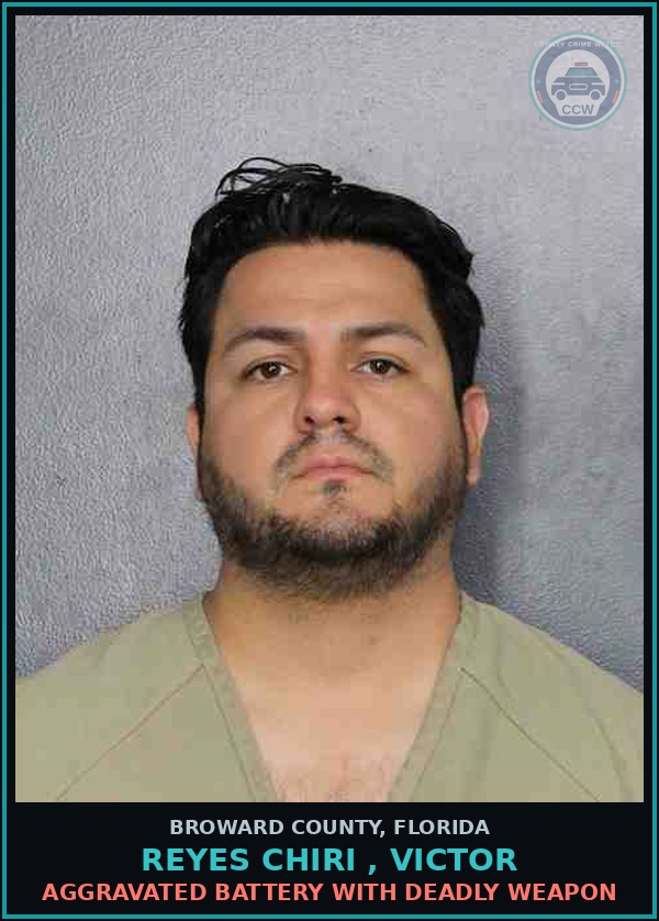 Booking mugshot of REYES CHIRI , VICTOR in Broward County