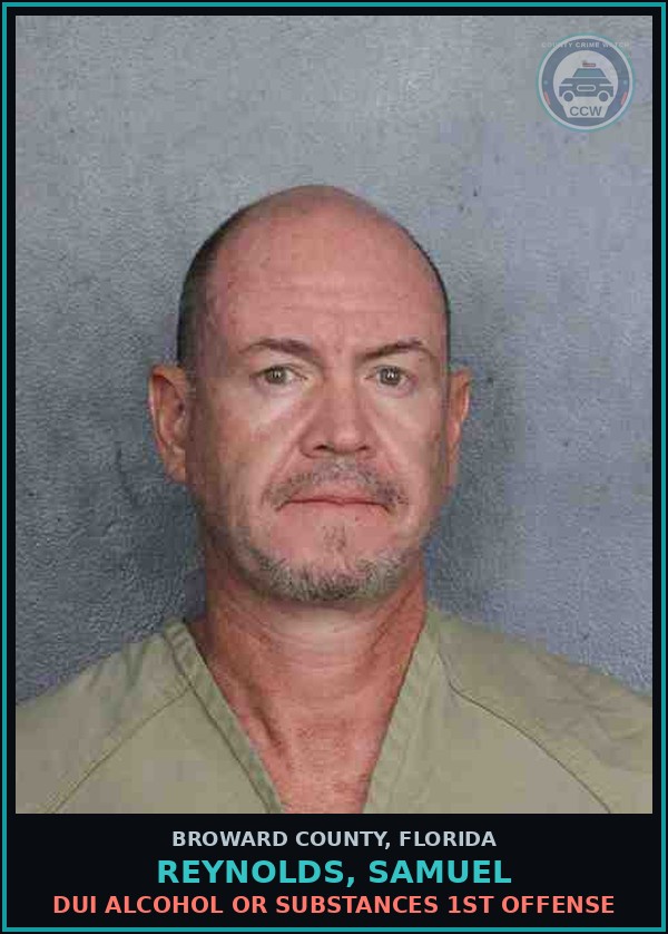 Booking mugshot of REYNOLDS, SAMUEL in Broward County