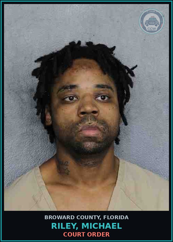 Booking mugshot of RILEY, MICHAEL in Broward County