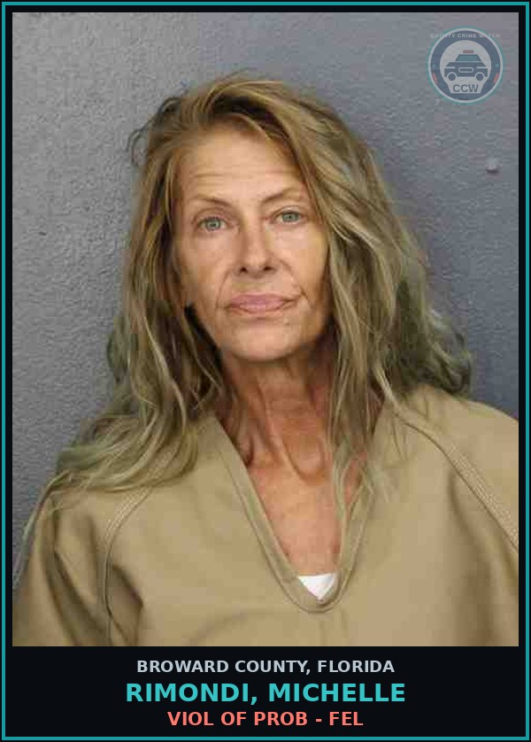 Booking mugshot of RIMONDI, MICHELLE in Broward County