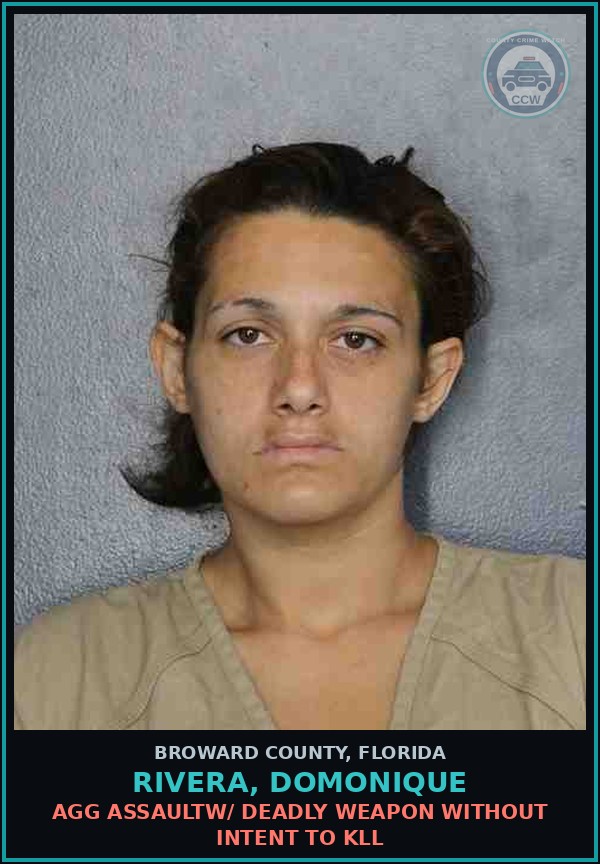Booking mugshot of RIVERA, DOMONIQUE in Broward County