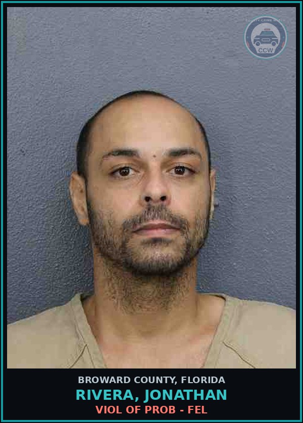 Booking mugshot of RIVERA, JONATHAN in Broward County